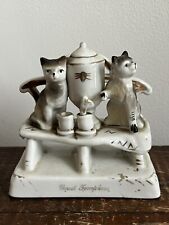 Antique Victorian fairing Cats Having Tea good templars Porcelain China