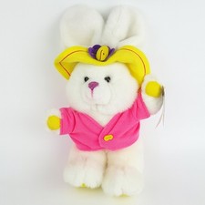 vintage chad valley small rabbit with hat soft plush toy  12"