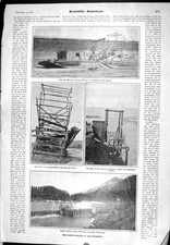 Old 1905 Scientific American Salmon Fisheries Canada Excavator Brace 20th