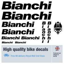 Bianchi bike labels / decals / stickers, 5+ years external quality (24 pack)