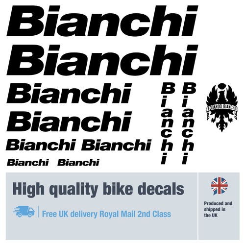 Bianchi bike labels decals - bike,