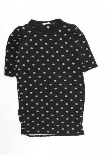Zara womens black - polka, dot
