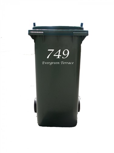 Personalised bin sticker with - personalised,