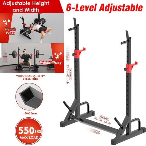 Squat rack adjustable barbell - squat,