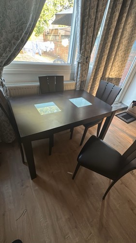 Brown wood rectangular dining - brown,