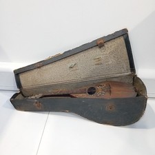 Vintage Neapolitan Mandolin Wood Metal with Hard Case FLT30-DM