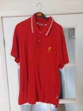 Men's White Red Liverpool Football Club LFC Polo Top Size M Large