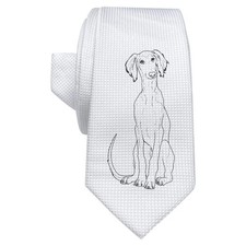 'Saluki Puppy' White Tie /