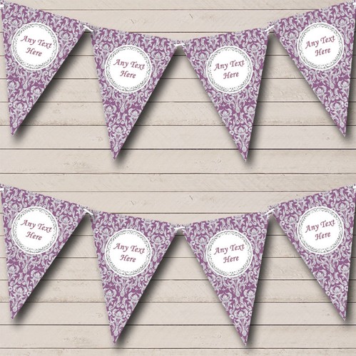 Party banner bunting - bunting, purple