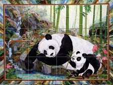 Tile Mural Panda by K. McNeil
