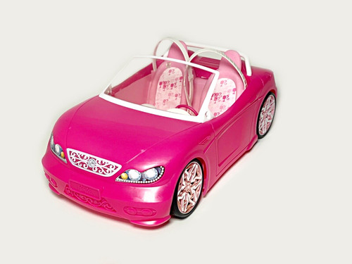 Barbie pink convertible car - pink, by
