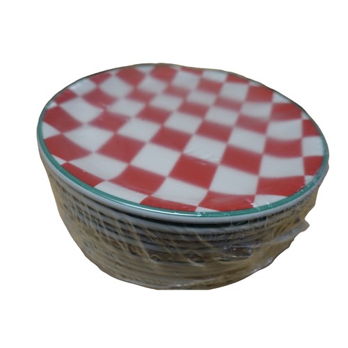 Plates 20cm red - 8", check