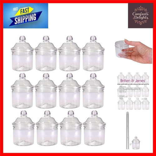 12x small 250ml round - small, plastic