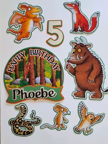 Personalised gruffalo cake - gruffalo,