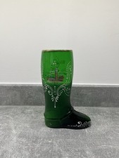 Vintage Italian Venezia Green Glass Drinking Boot / Ornament