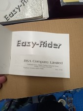 Bsa Easy Rider Hand Book Vintage Motorcycle