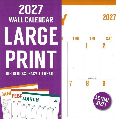 2027 large print month - 2027,