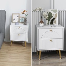 Bedside Cabinets x 2 Bedroom Table Set Pair Drawers Nightstand Storage Unit