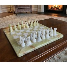 Handmade Green onyx and white