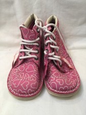 Kickers Pink & White Hearts
