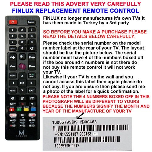 Finlux remote control a - finlux,