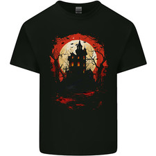 Haunted House Halloween Spooky Mens Light Cotton T-Shirt