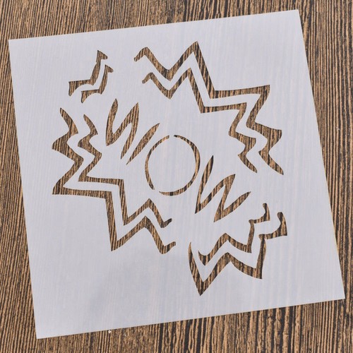 Mixed media stencil wow - media,