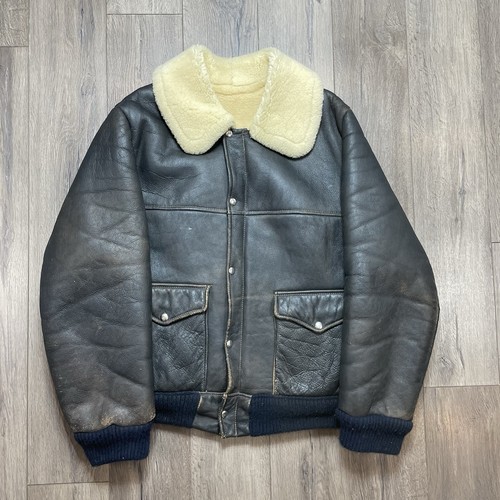 Vintage shearling leather - vintage,
