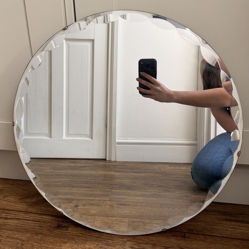 Vintage 50cm round bevelled - vintage,