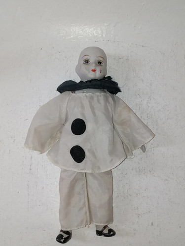 Vintage porcelain clown doll - clown,