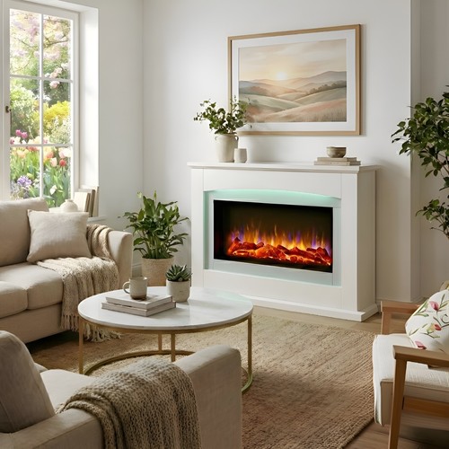 Electric fireplace with - electric,