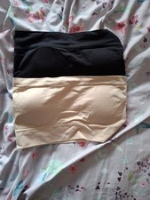 2x Bandeau Crop Tops Size S