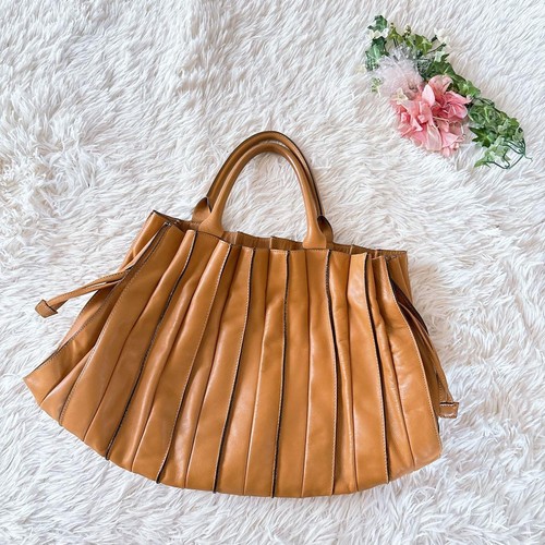 Lupo pleated drawstring tote - drawstring,