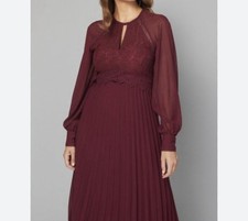 Midi Burgundy Wallis Dress
