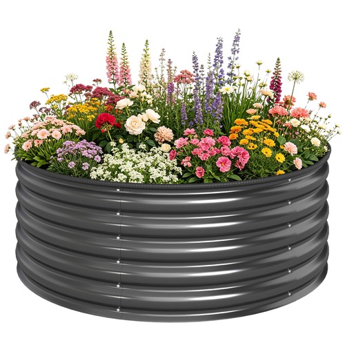 Outsunny galvanised planter - outsunny,