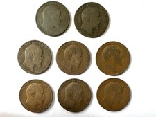 British - 1901-1910 - Halfpenny - Edward VII - ( 8 coins) incl Low Tide 1902