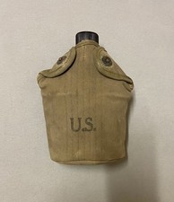 US WW2 Canteen, Cup and Cover, 1942, 1943, Named, USMC, USN
