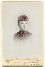 Cabinet Card Photo East Sussex West Brighton A Esme Collings 69 Western Rd Lady