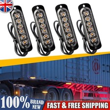4x 12V 24V 6 LED Amber Strobe
