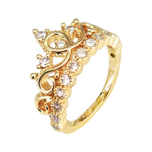 Tina crystal crown ring for - crown,