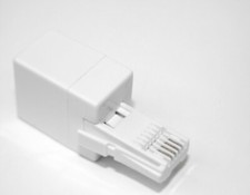 RJ11 to BT Telephone Phone Socket Plug Adaptor Converter US to UK 'White'