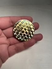 Vntg POG 1990s Heart Flames Foil Shiny Sparkles Gold Squares Cap Milk Bottle Top