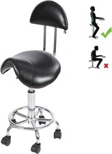 REDCAMP Rolling Saddle Stool