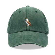 Barn Owl Baseball Cap Vintage Washed Unisex Dad Hat Bird Watcher Animal Gift