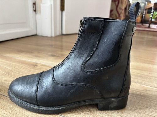 Black leather jodhpur - leather,