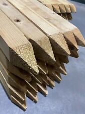 25 Pack 2'' x 2'' Treated Pegs Wooden Stakes Posts Garden Fence Borders 4 Sizes