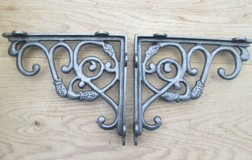 Pair heavy vintage cast - 8"pair, of