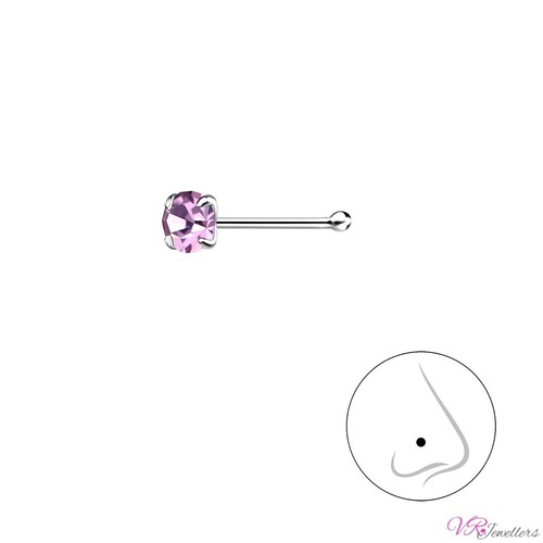 925 crystal nose stud - 925,