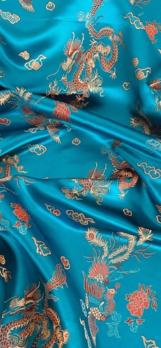 Turquoise multicoloured dragon - turquoise,