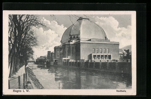 Postcard hagen w - hagen,